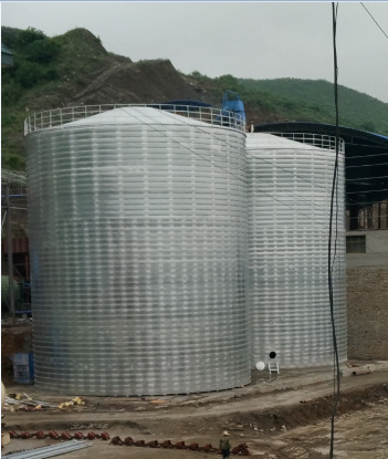 新盈镇粮食钢板仓的安装全过程不用热焊接